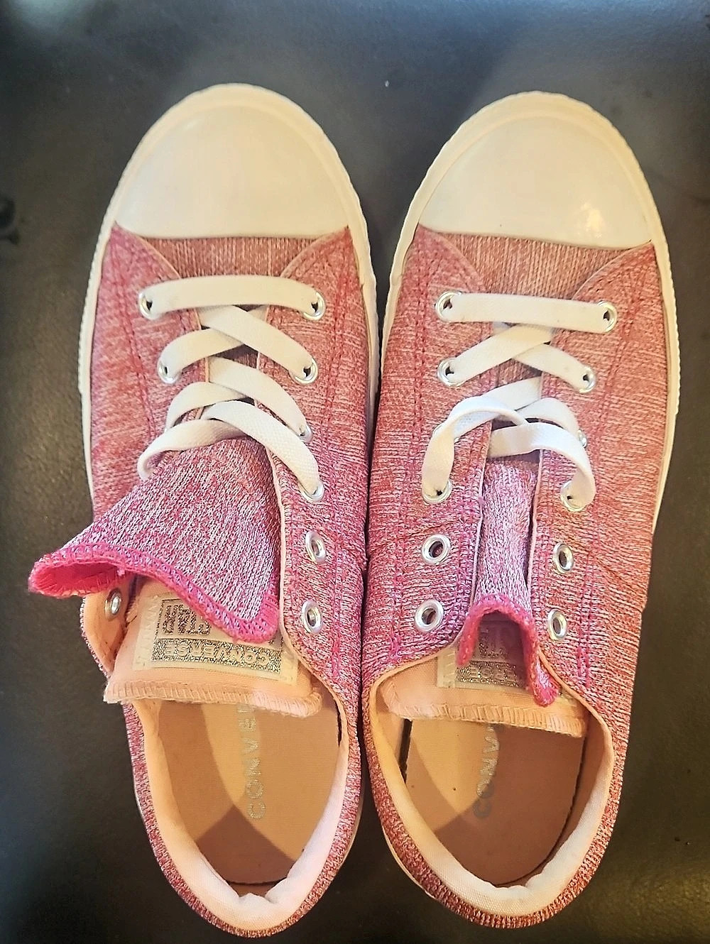 Converse Chuck Taylor All Star Double Tongue Low Top Sneakers Pink/Red US 5